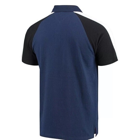 TOMMY HILFIGER M Men's Navy, White New England Patriots Holden Raglan Polo Shirt - Picture 5 of 7